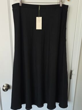 Vivid 100% Linen Pull On Maxi Skirt Size 2X